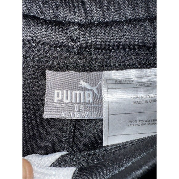 Puma Elastic-Waist Side-Logo Striped Boys zipper Athletic soccer Track Pants NWT - Picture 4 of 5